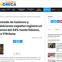 El mercado de fusiones y adquisiciones espaol registra un descenso del 34% hasta febrero, segn TTR Data